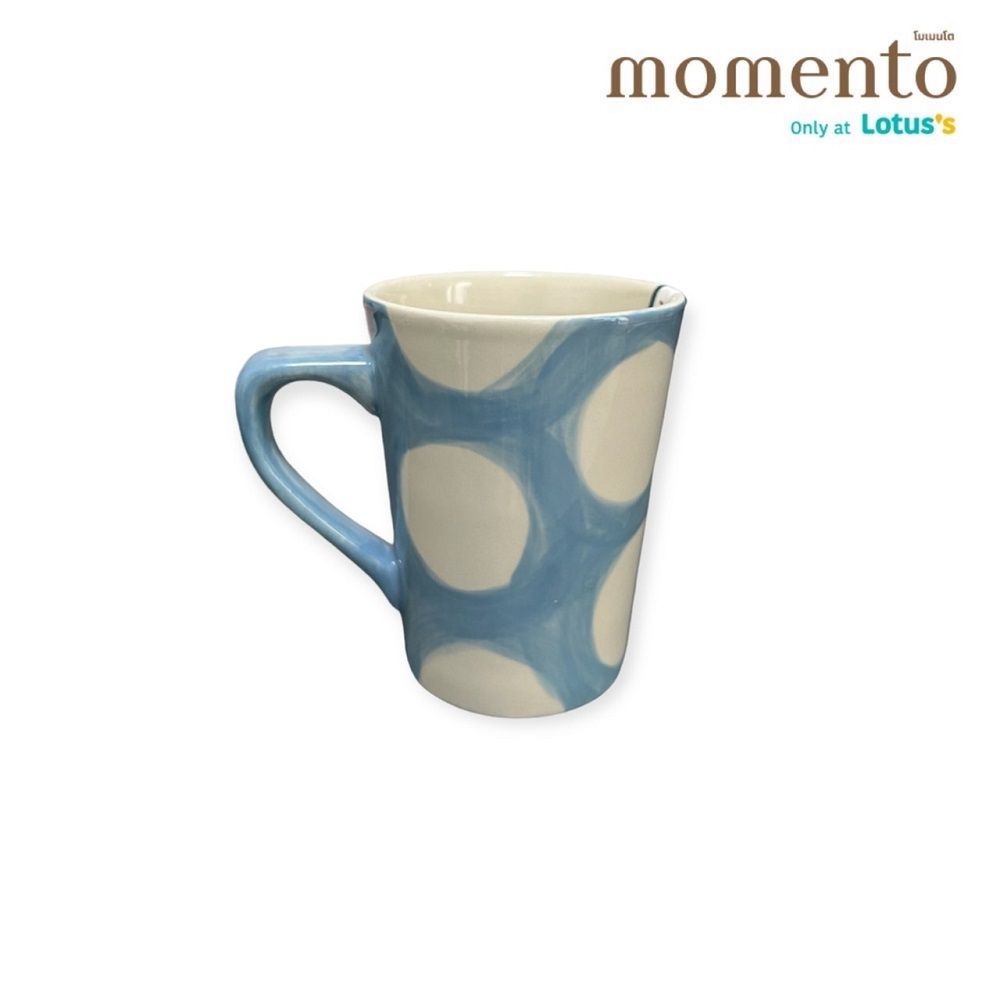 MOMENTO GLASS MUG PAINT BLUE 16 OZ.