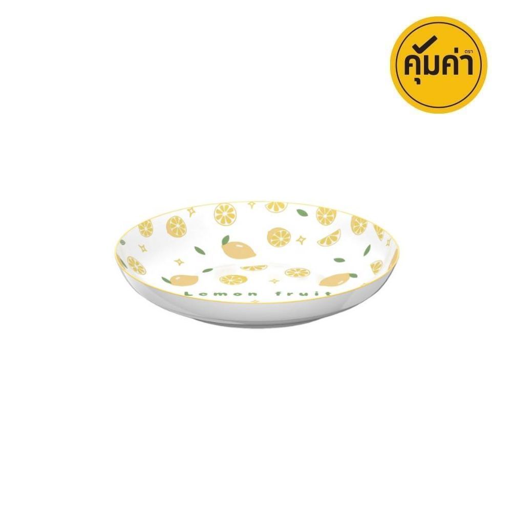 คุ้มค่าจานบัวเซรามิคคละลาย 8นิ้ว (คละแบบ)