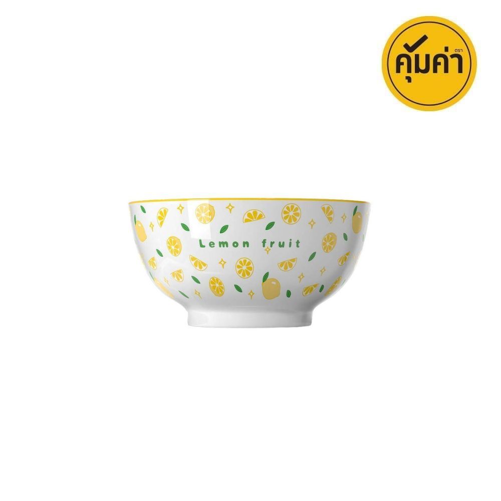คุ้มค่าชามกลมเซรามิคคละลาย 6นิ้ว (คละแบบ)