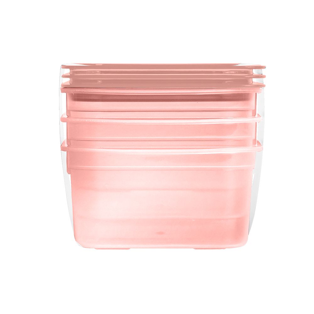 JCJชุดกล่องอาหารชมพู 1050 ML.X3