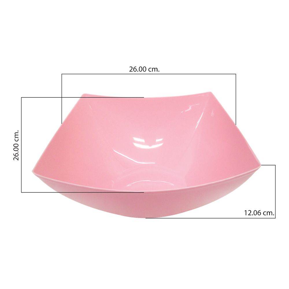 คุ้มค่า ชามสลัด CURVE ใหญ่สีชมพู