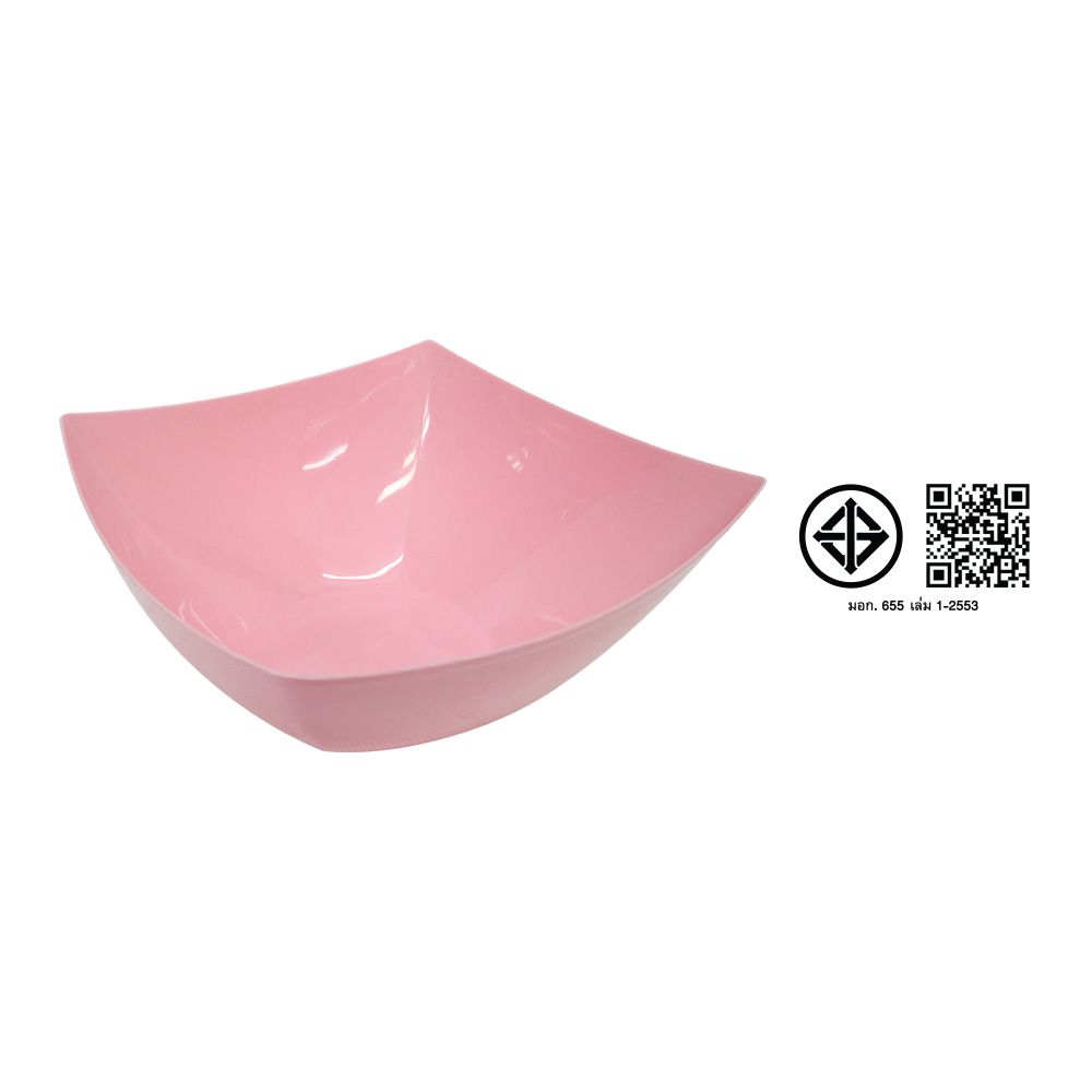 คุ้มค่า ชามสลัด CURVE ใหญ่สีชมพู