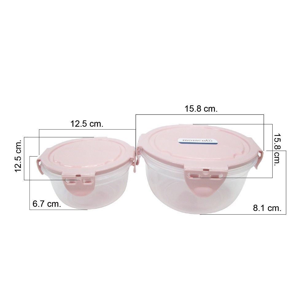 MOMENTO SET OF 2 ROUND LOCK AB PINK