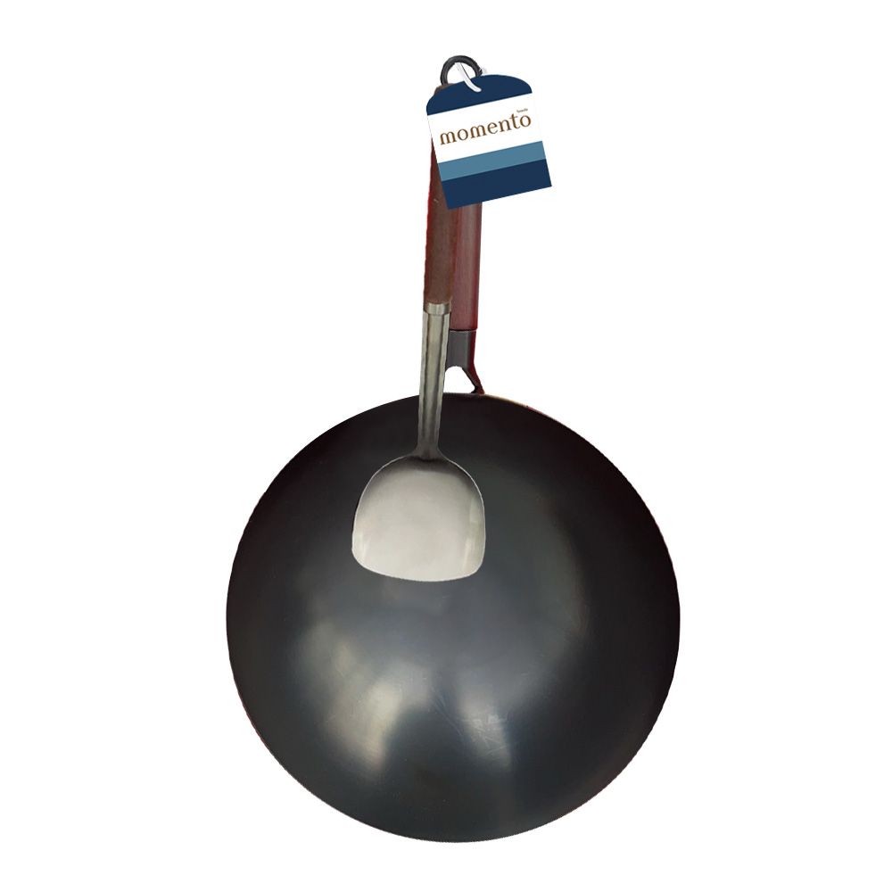 กระทะเหล็กเผา 32 ซม. พร้อมตะหลิว