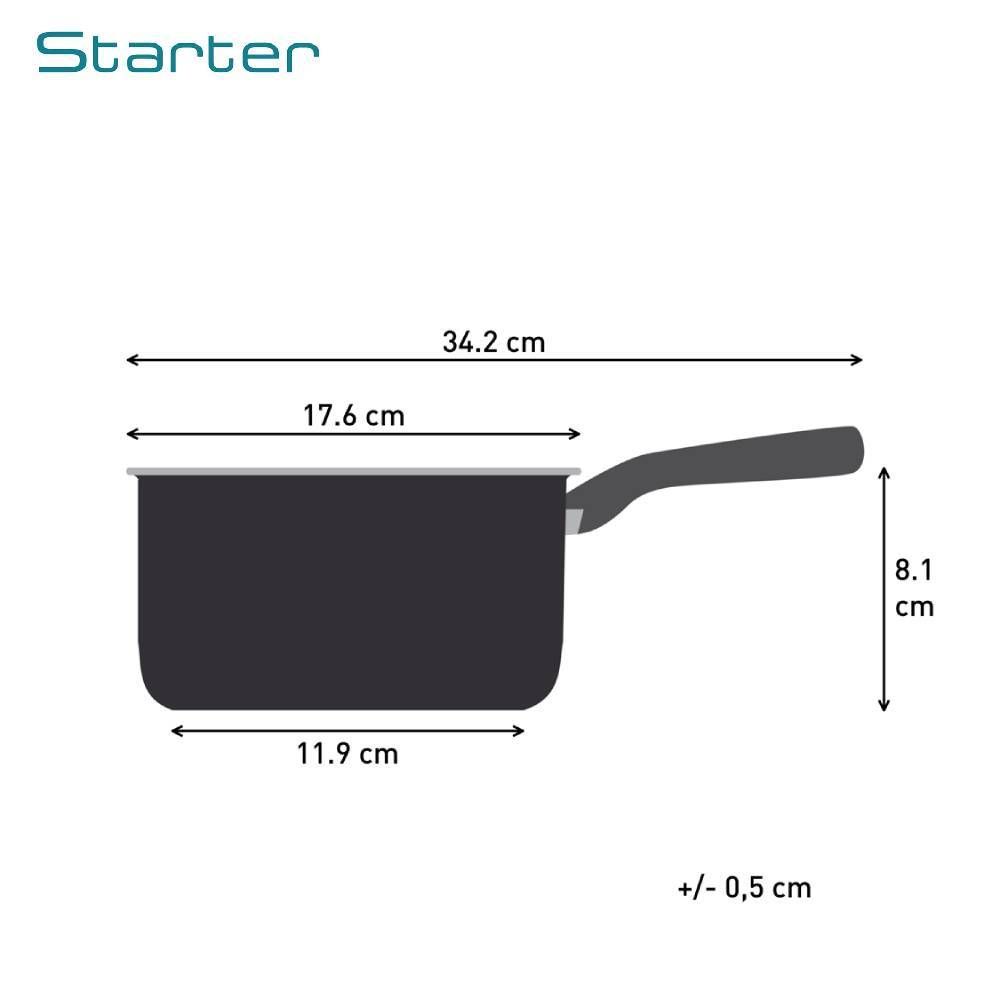 TEFAL สตาร์ทเตอร์หม้อด้าม พร้อม ฝา 16 ซม.