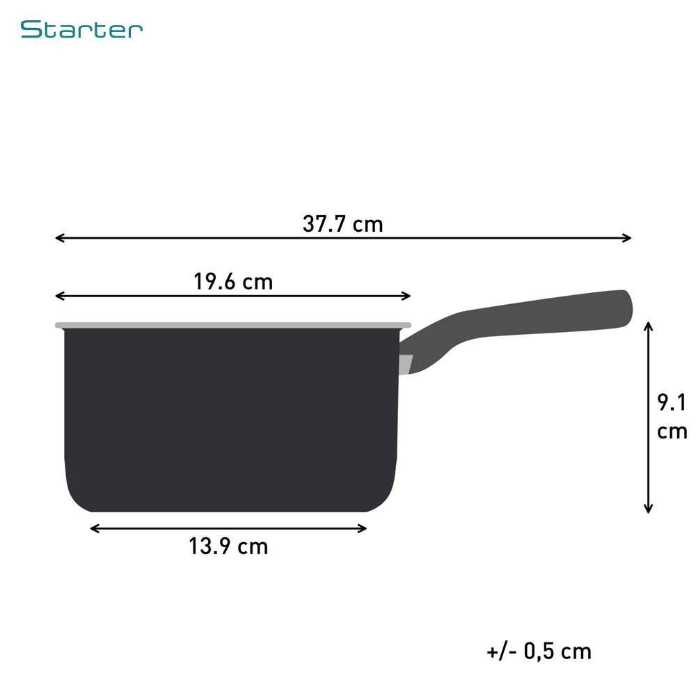 TEFAL สตาร์ทเตอร์หม้อด้าม พร้อม ฝา 18 ซม.