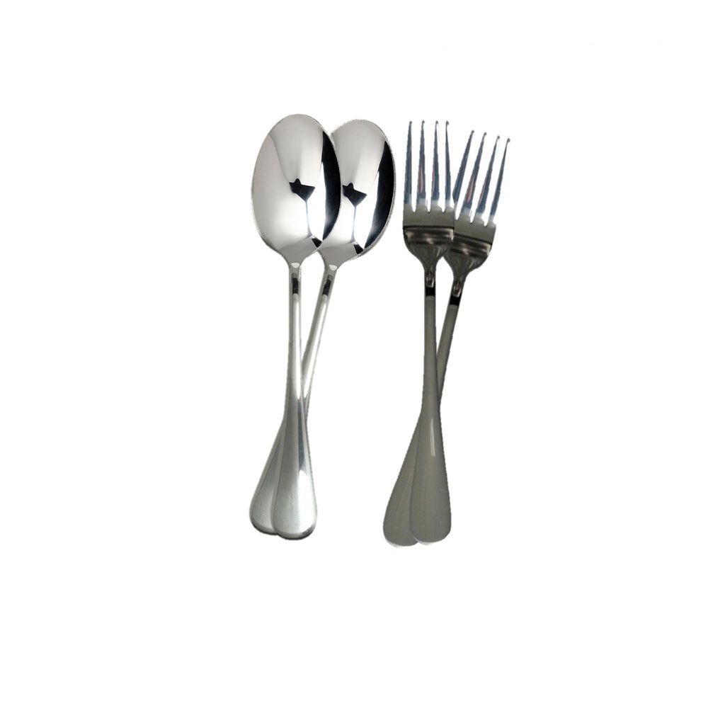 MOMENTO SILVER SPOON FORK MODERN 1.5MM. 2 PAIRS