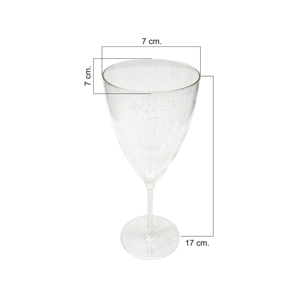 PASTINA แก้วไวน์กากเพชร 4 ชิ้น