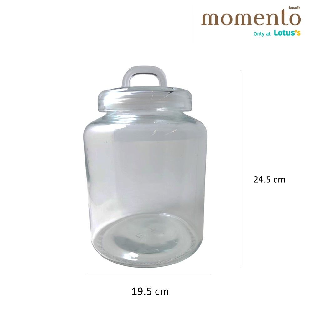 โมเมนโต ขวดโหลแก้วใส ฝาดึง 3 ลิตร