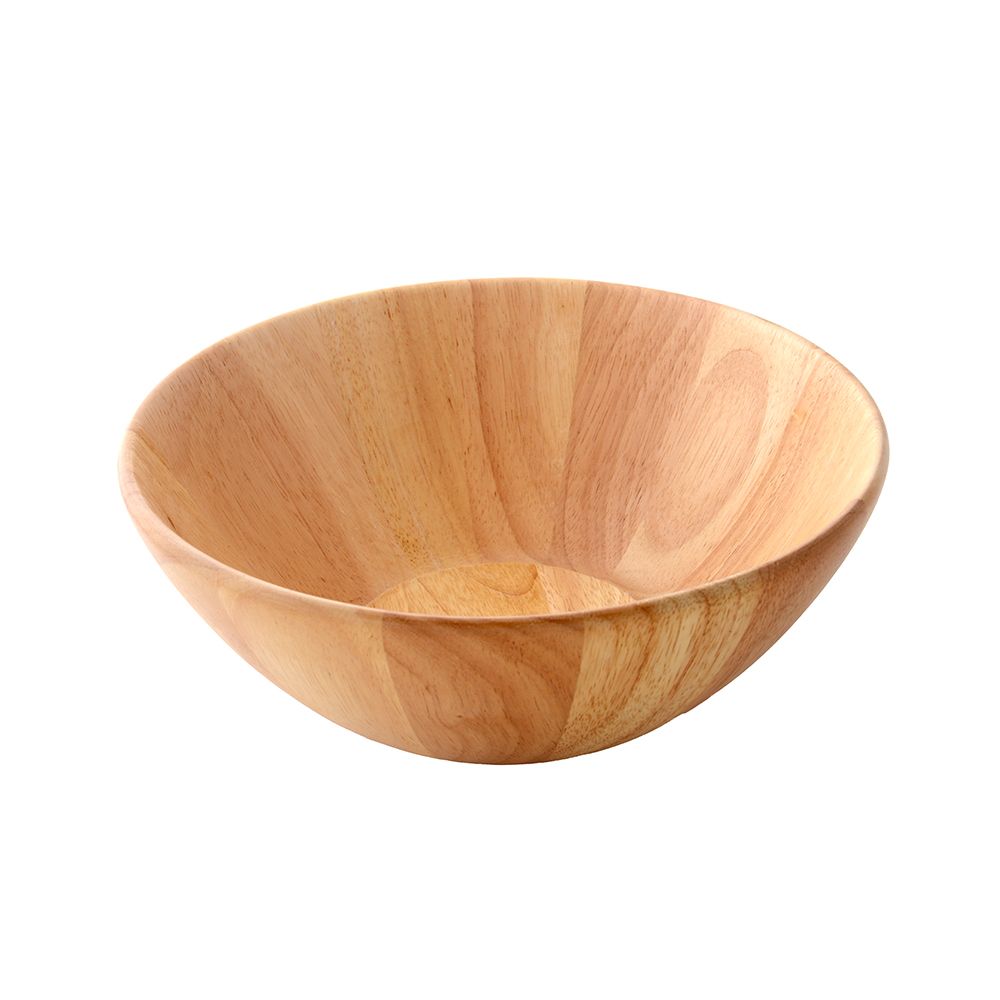 ชามสลัดไม้ยางพารา 10 นิ้ว