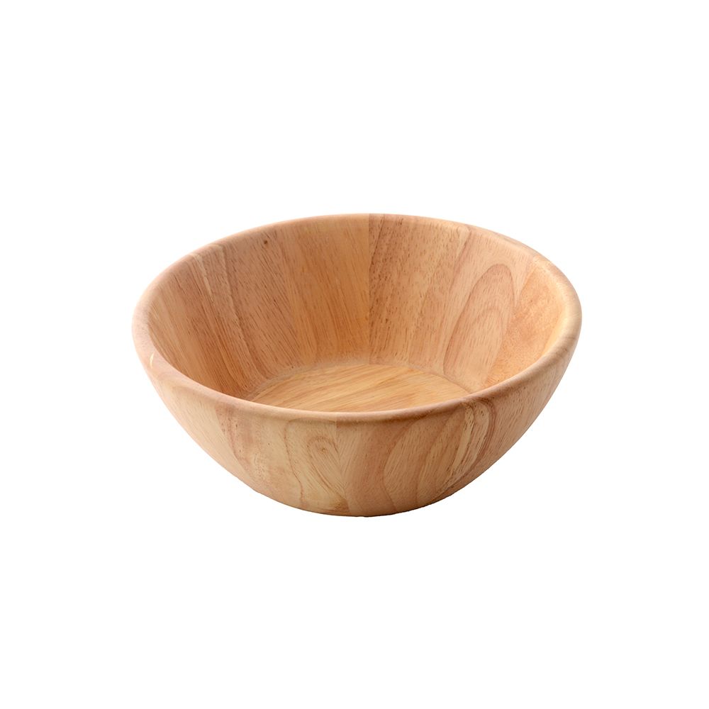 ชามสลัดไม้ยางพารา 8 นิ้ว