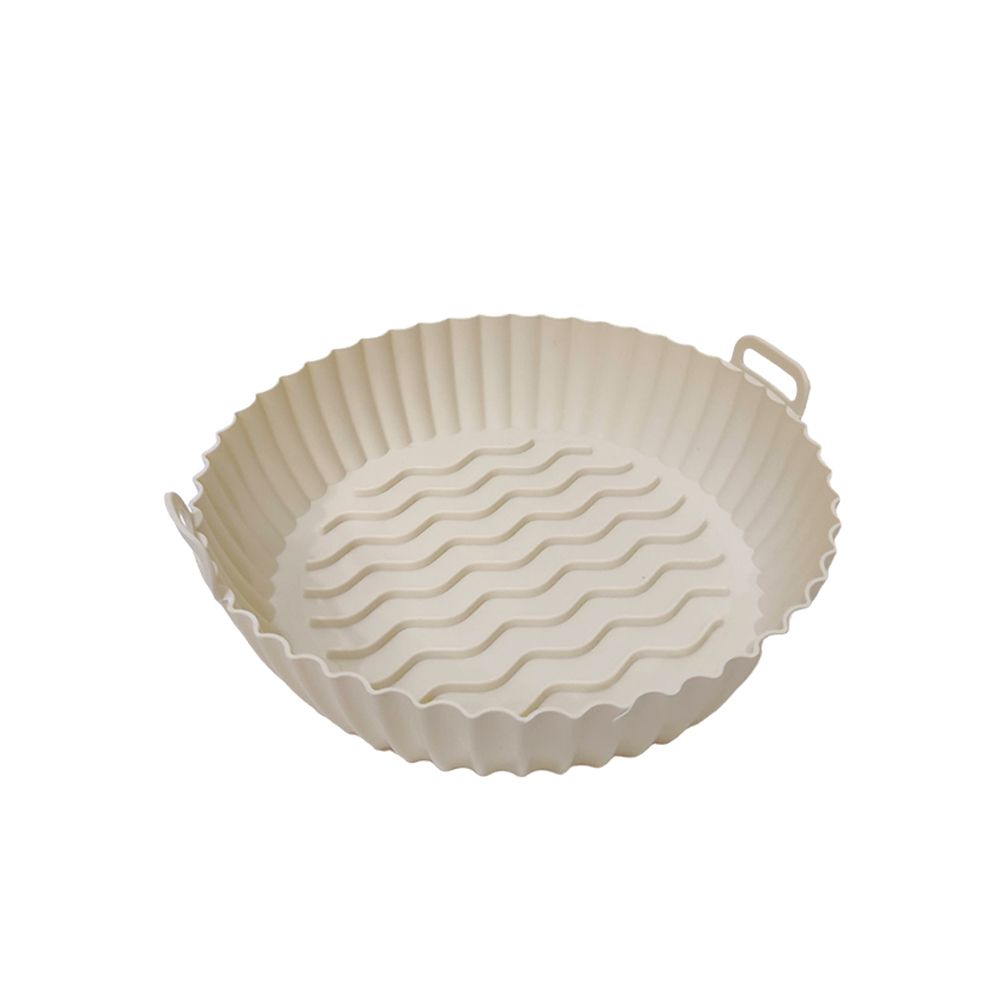 ซิลิโคนรองหม้อทอดเล็กสีครีม