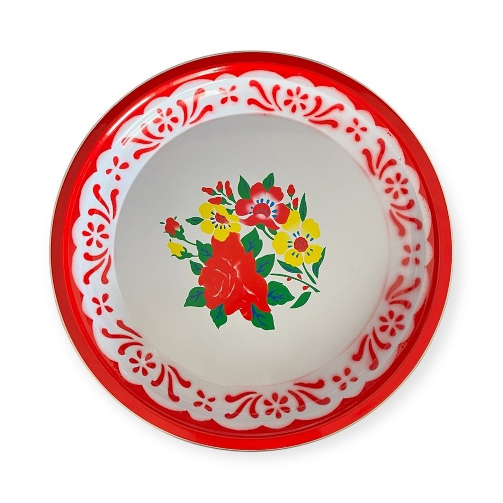 TRAY FLOWER PATTERN SIZE 29.5 CM