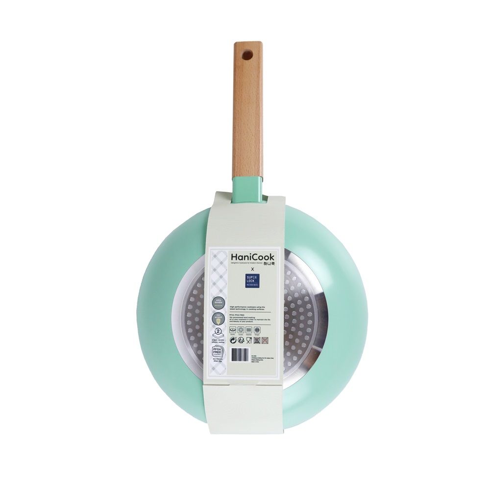 HANICOOK WOK PAN GREEN 26 CM.