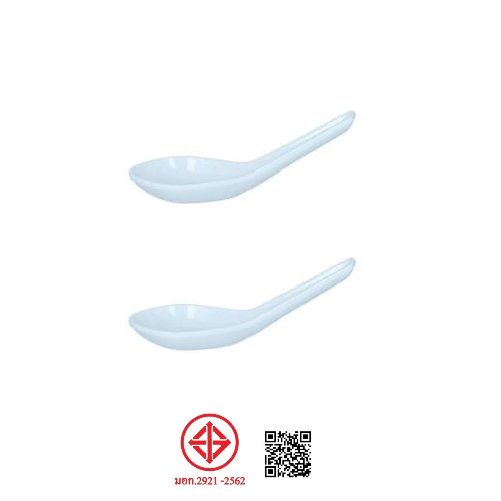 ช้อนเมลามีน สีขาว 2 ชิ้น