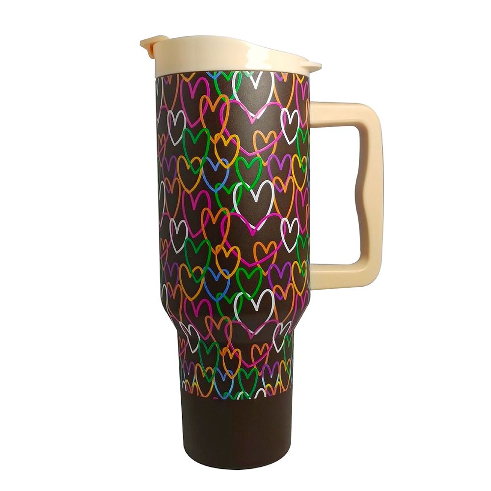 แก้วเก็บอุณหภูมิมีหูจับลายแฟนซี 40 ออนซ์ (คละแบบ)