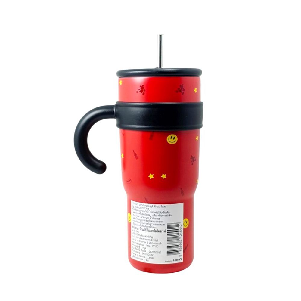 LOTUSS DISNEY แก้วเก็บอุณหภูมิสีแดง 5D 40 OZ.