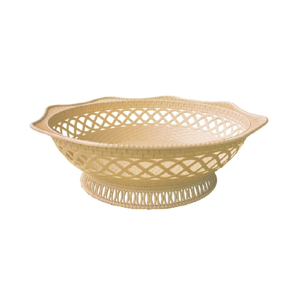 PEDESTRAL BASKET CIRCLE CREAM NO.330