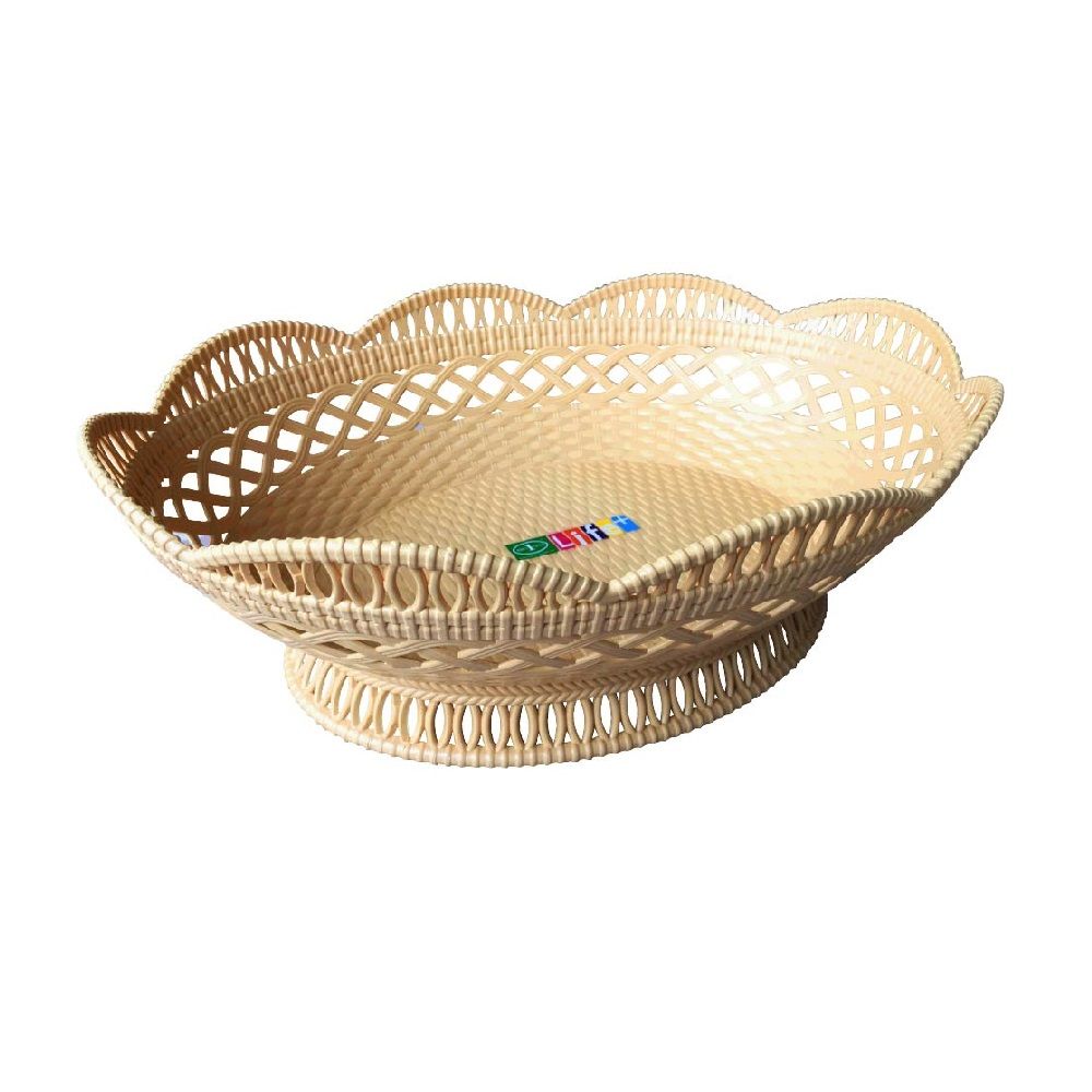 PEDESTRAL BASKET ELLIPSE CREAM NO.331