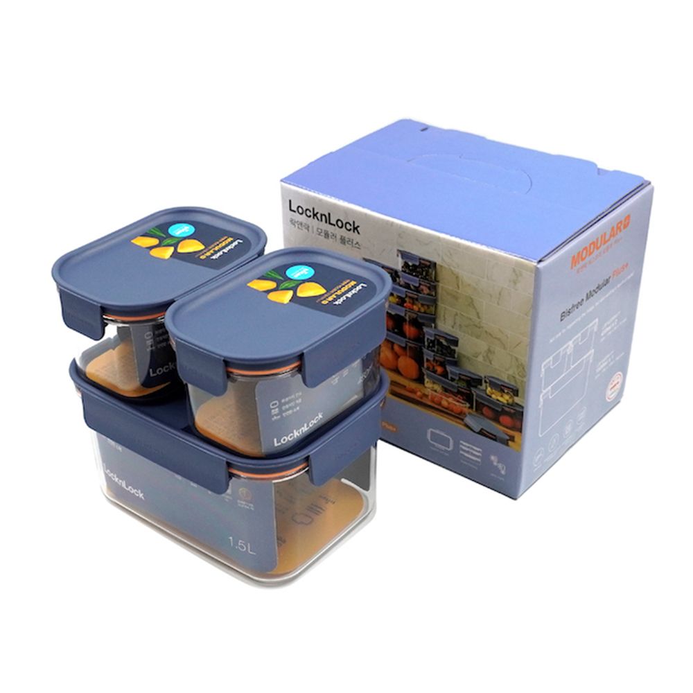 LOCK N LOCK FOOD CONTAINER MODULAR PLUS 3 PCS.