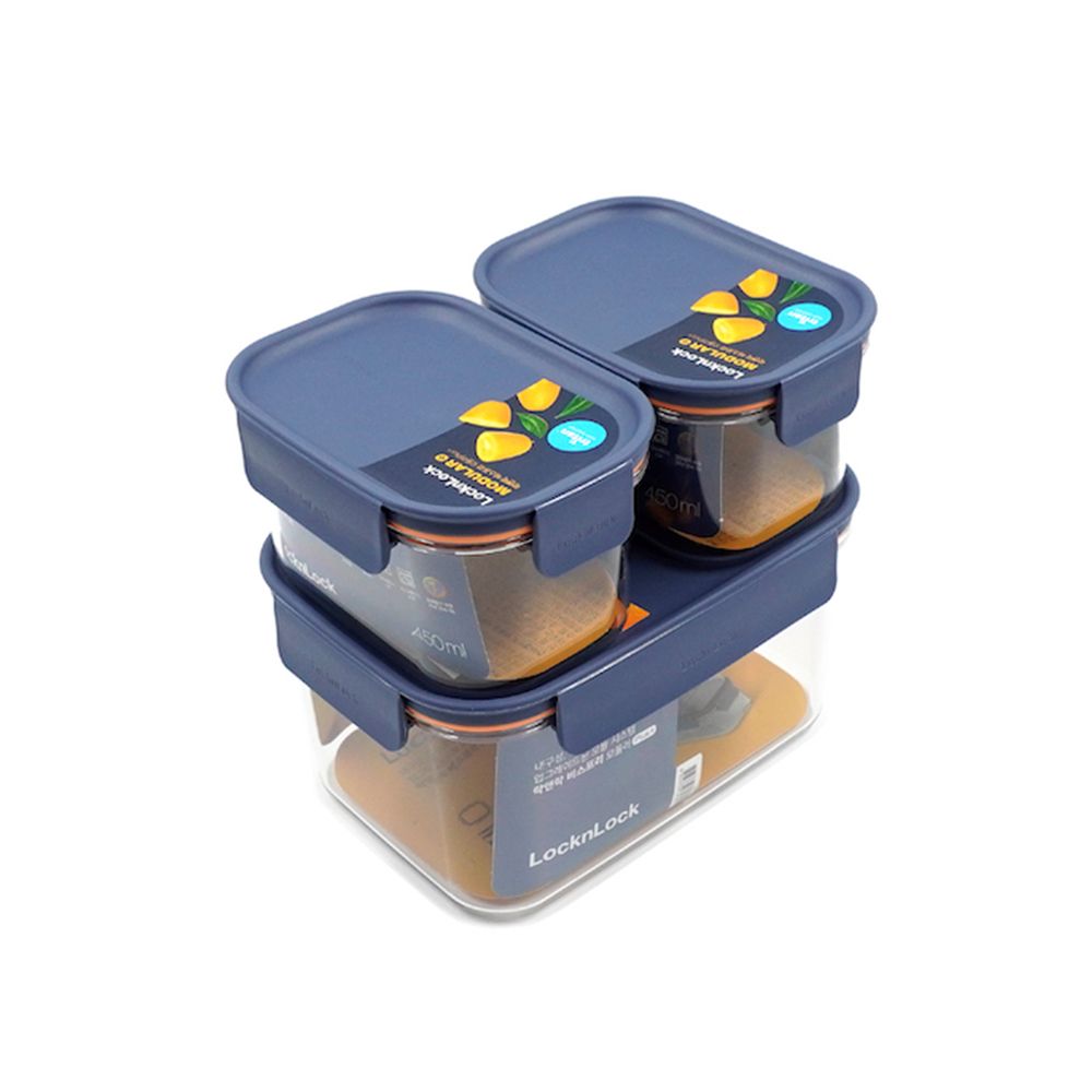 LOCK N LOCK FOOD CONTAINER MODULAR PLUS 3 PCS.