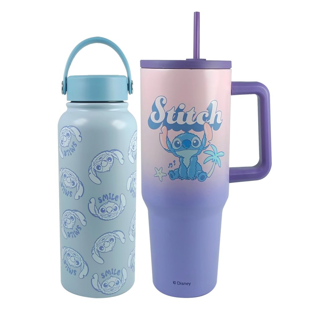 LOTUSS DISNEY ชุดแก้วสติทช์สเตนเลส ขนาด 1.2ล. + 1ล. (คละสี)