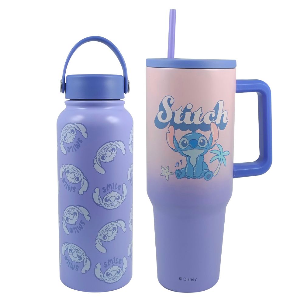 LOTUSS DISNEY ชุดแก้วสติทช์สเตนเลส ขนาด 1.2ล. + 1ล. (คละสี)