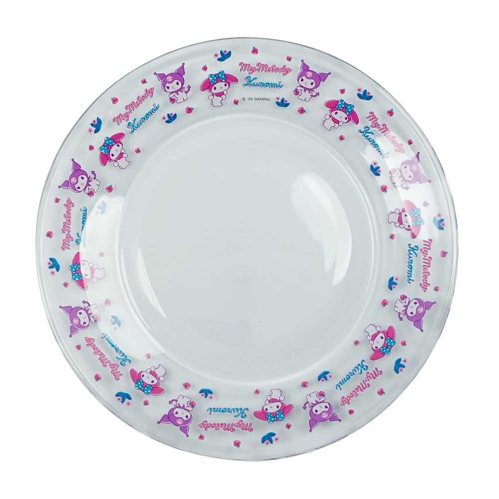 จานแก้ว คุโรมิ X มายเมโลดี้ 7 นิ้ว (คละแบบ)