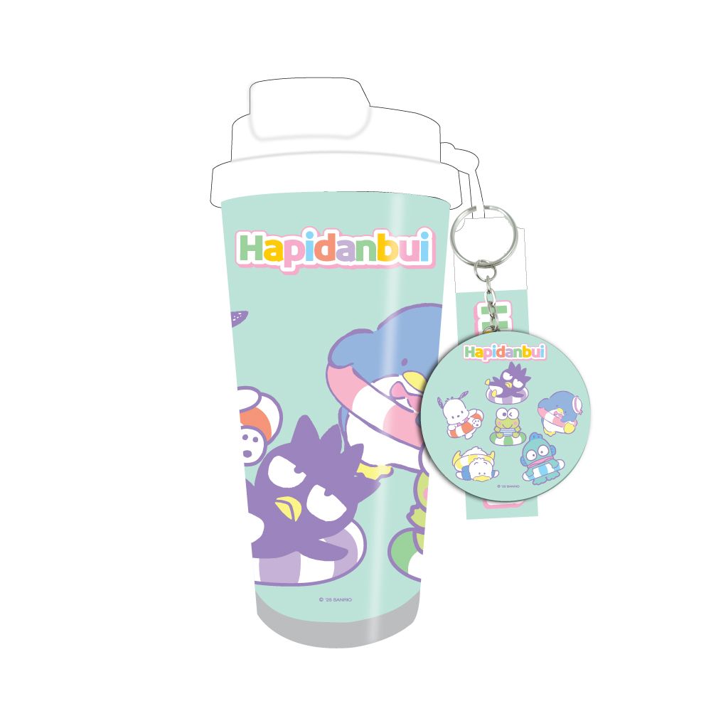 แก้วสเตนเลส ซานริโอ 500 มล.+สายห้อยกระจก (คละแบบ)