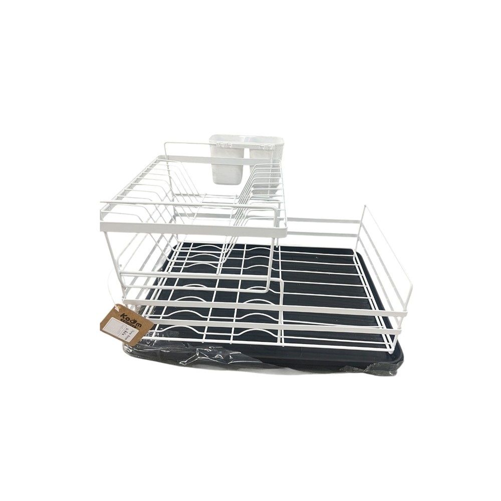 2-TIER DISH RACK WITH DRAIN TRAY