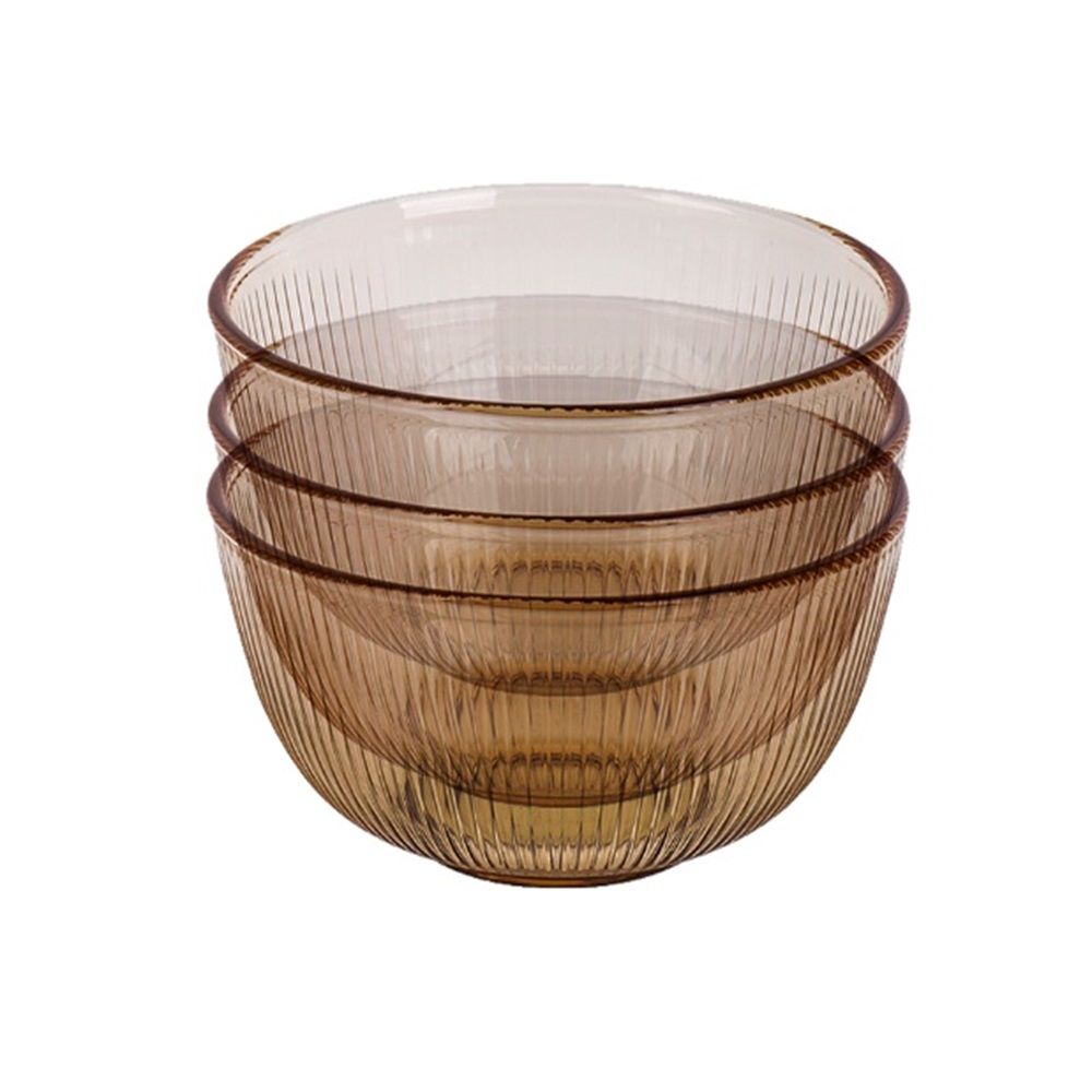 ชามแก้ว สีชา 5 นิ้ว แพ็ค 3 A3W050-2