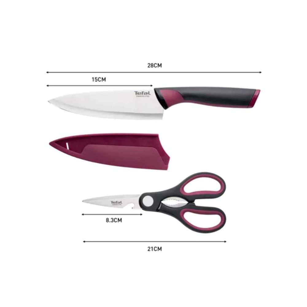 TEFAL COMFORT SET 2 SCISSORS + KNIFE 15 CM