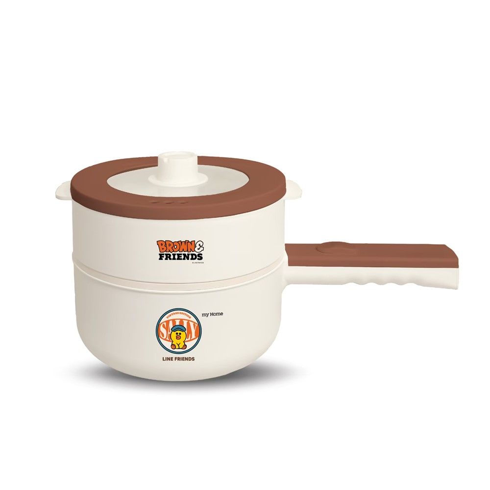 MY HOME POT AND PAN WITH STEAM BROWN #POT-8289