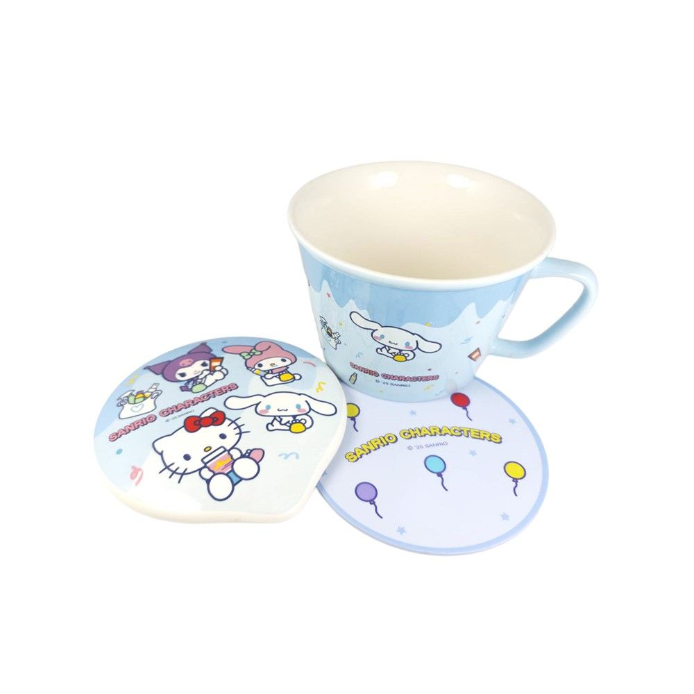 โมเมนโต ชามบะหมี่เซรามิกซานริโอ + แผ่นซิลิโคน (คละแบบ)