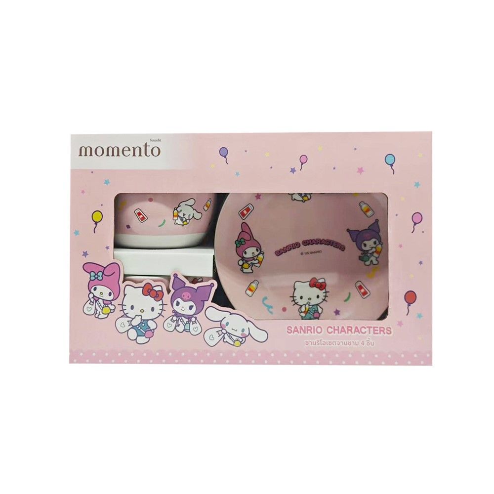 โมเมนโต เซตจานชามเซรามิกซานริโอ 4 ชิ้น (คละแบบ)