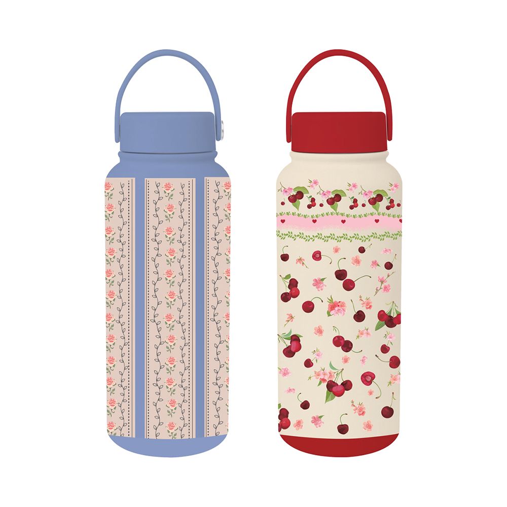 กระบอกน้ำเก็บอุณหภูมิ 1000 มล. แพ็ค 2 (คละลาย)