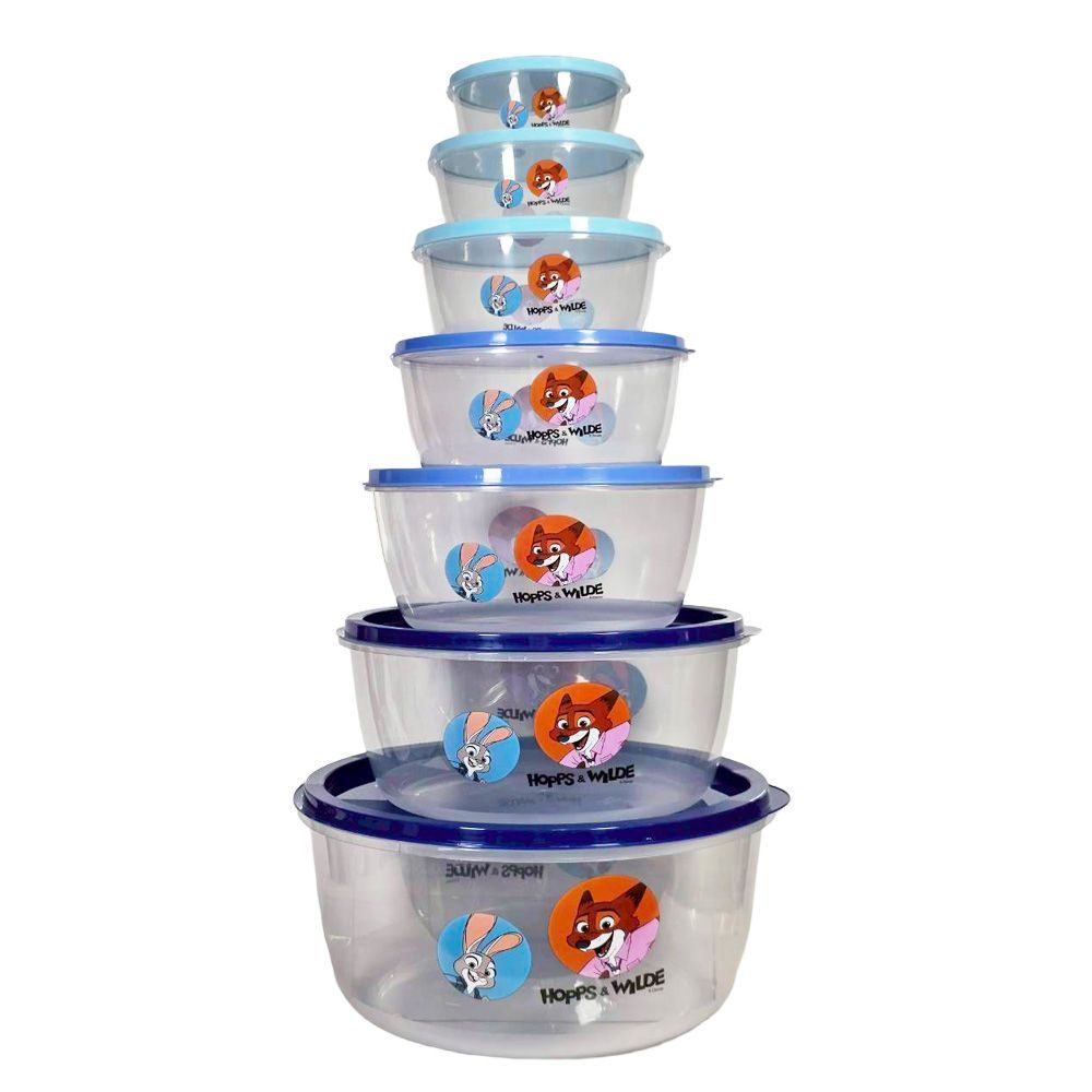 MOMENTO ZOOTOPIA PLASTIC FOOD BOX + LID 7 PCS.