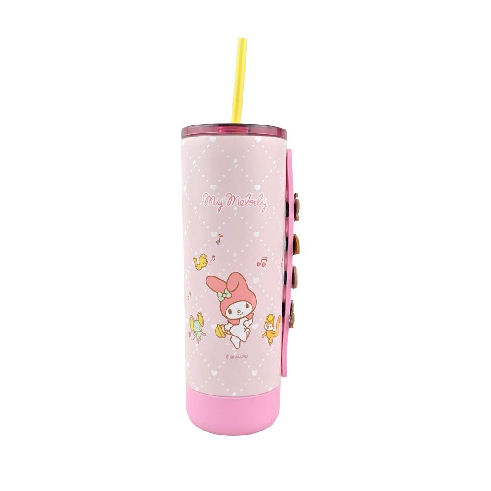 STAINLESS TUMBLER WITH HANDLE AND PINS MY MELODY 660 ML