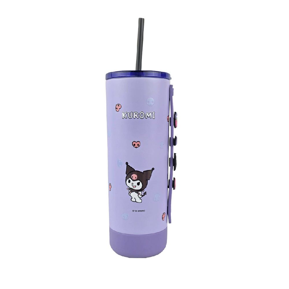 STAINLESS TUMBLER WITH HANDLE AND PINS KUROMI 660 ML