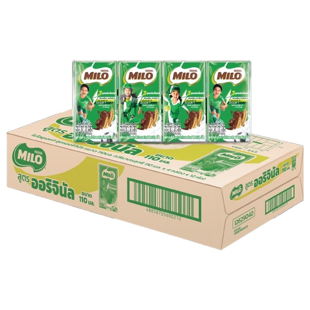 ไมโล นมยูเอชที รสช็อกโกแลตมอลต์ 110 มล. แพ็ค 48