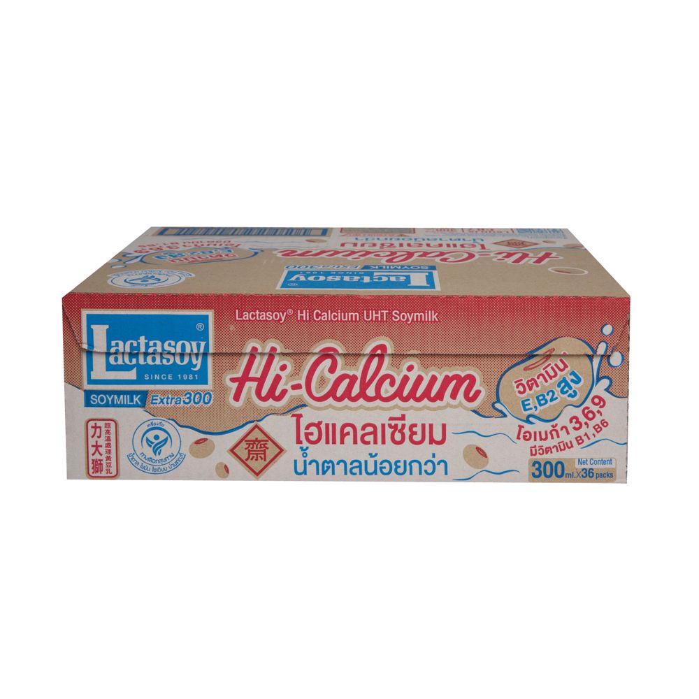 แลคตาซอย นมถั่วเหลืองยูเอชที สูตรเจ 300 มล. แพ็ค 36