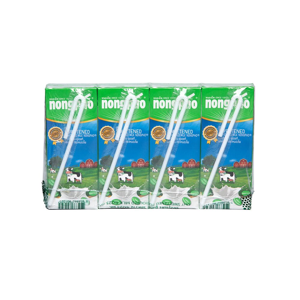 หนองโพ นมยูเอชที รสหวาน 225 มล. แพ็ค 4