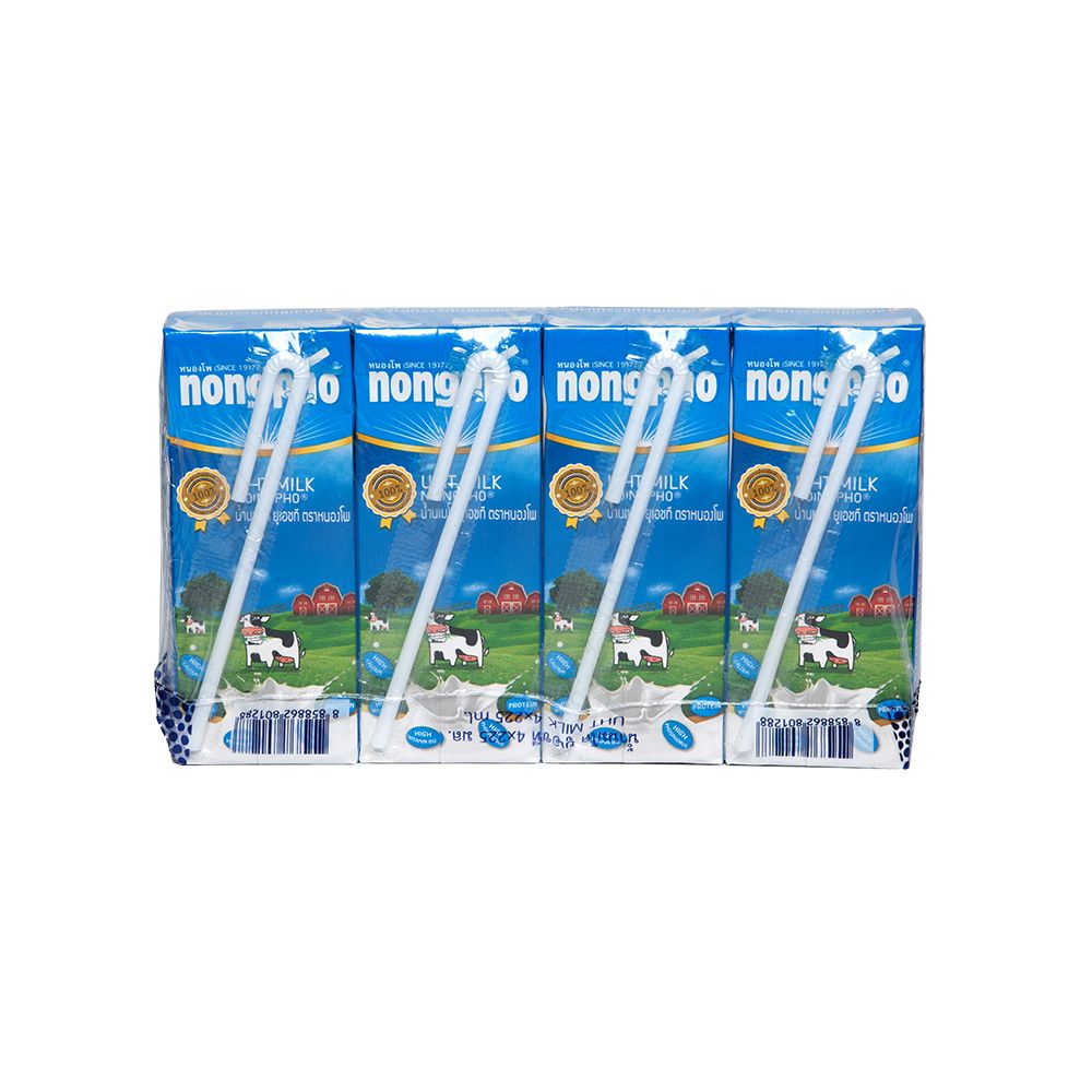 NONGPHO UHT MILK PLAIN MILK 225 ML PACK 4