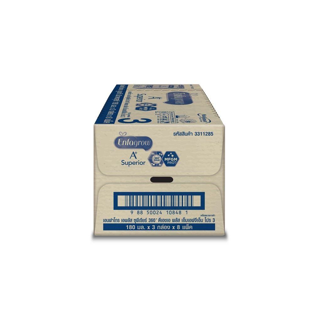 ENFAGROW A PLUS UHT MILK SUPERIOR 3 180 ML PACK 24