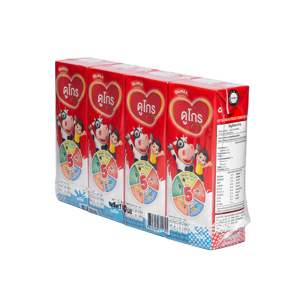 ดูโกร นมยูเอชที รสจืด 180 มล. แพ็ค 4