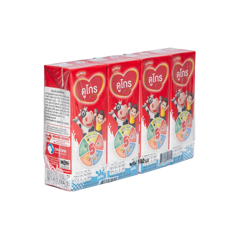 ดูโกร นมยูเอชที รสจืด 180 มล. แพ็ค 4