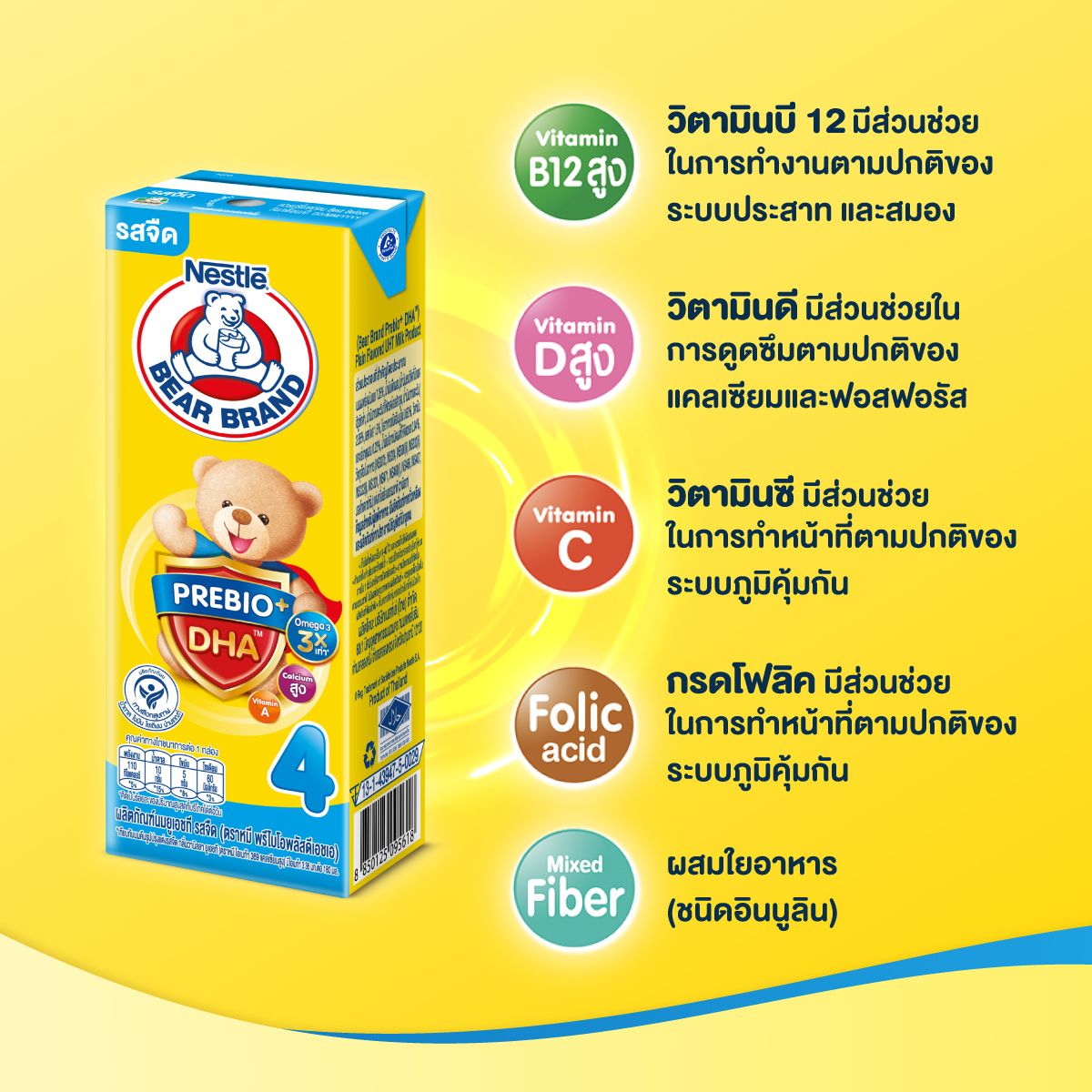 BEAR BRAND FORMULA 4 UHT MILK 180 ML PACK 4