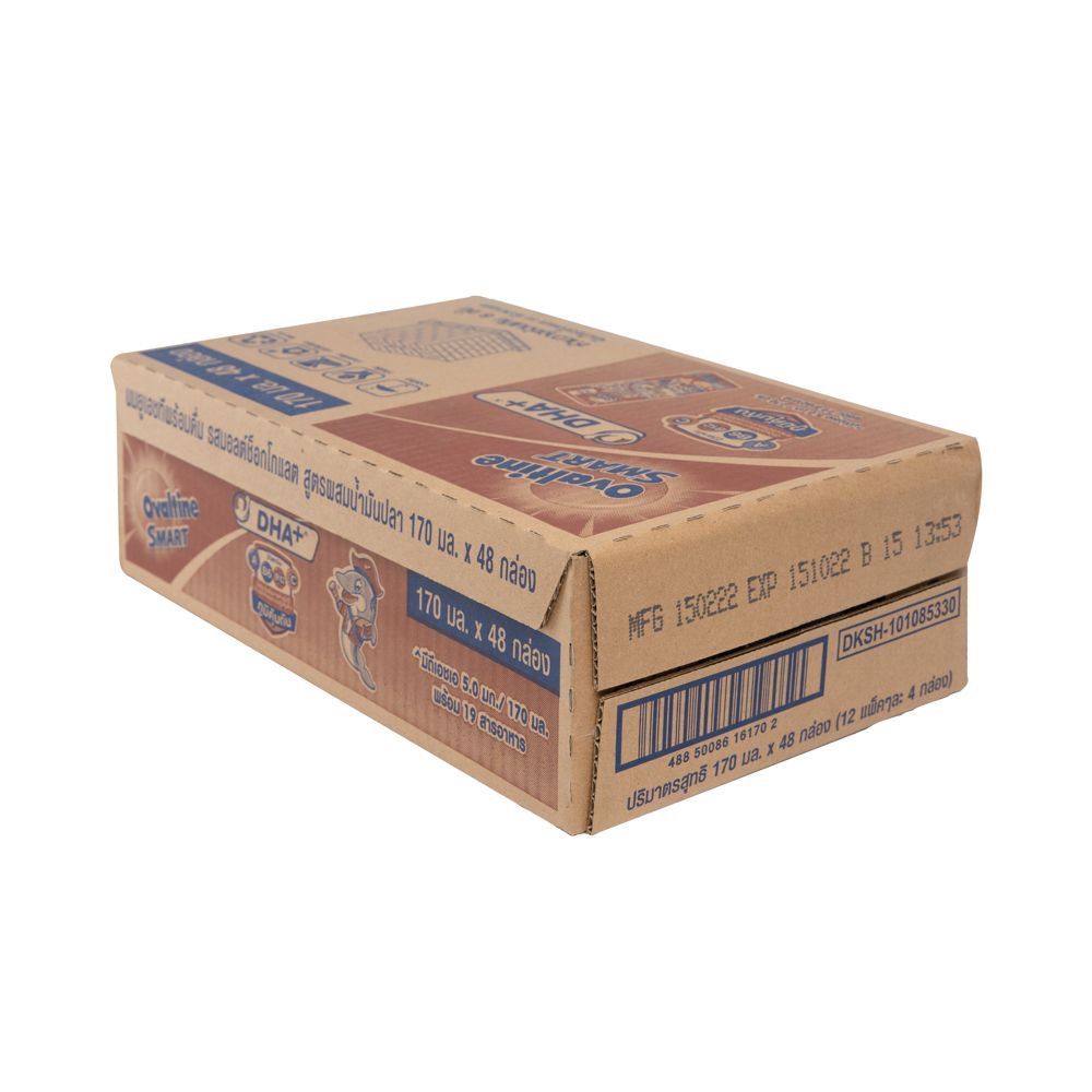 โอวัลติน สมาร์ท นมยูเอชที รสมอลต์ช็อกโกแลต 170 มล. แพ็ค 48