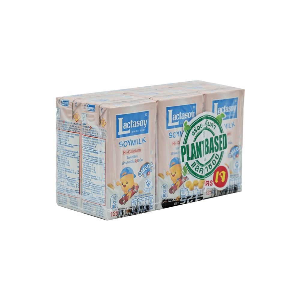 แลคตาซอย นมถั่วเหลืองยูเอชที สูตรเจ 125 มล. แพ็ค 6
