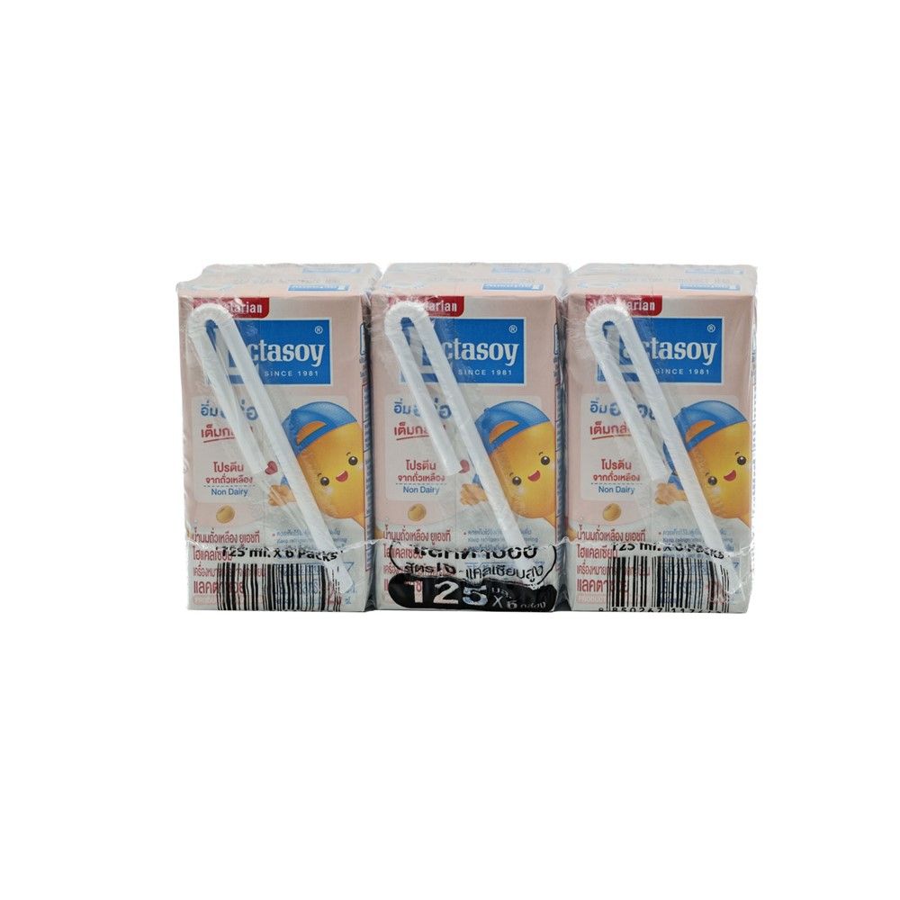แลคตาซอย นมถั่วเหลืองยูเอชที สูตรเจ 125 มล. แพ็ค 6